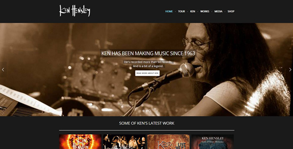ken hensley site screenshot